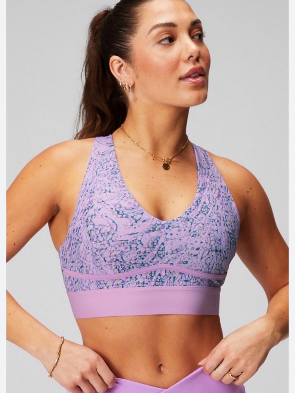 Fabletics All Day Every Day Bra in Chrysalis/Crystal‎ Cave size small